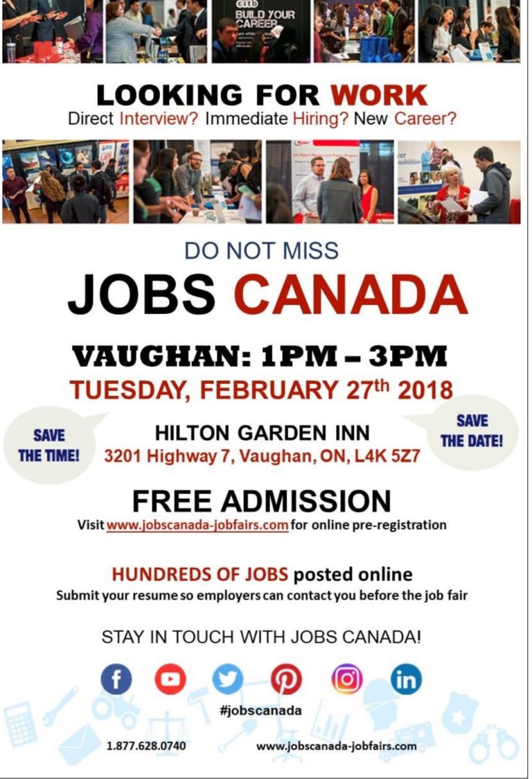 Vaughan Job Fair (Ontario) Next Stop Canada
