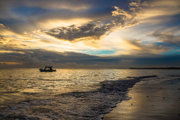 Beautiful sunset in Atlantic ocean