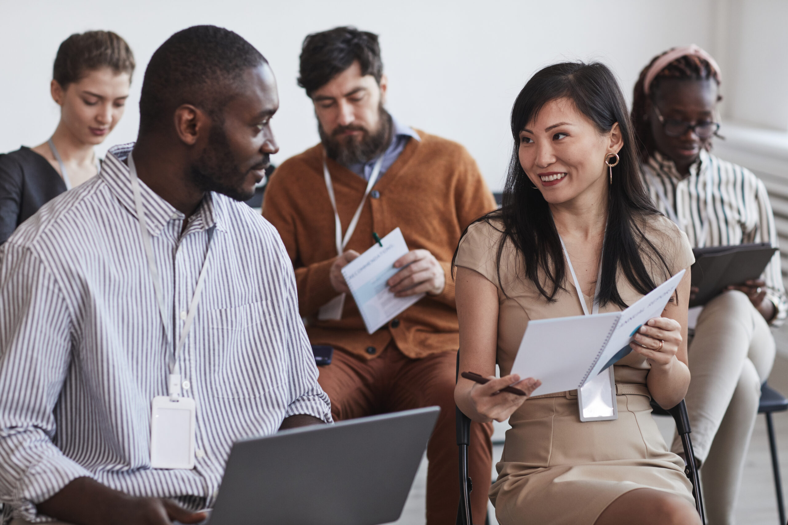 People in a professional conference